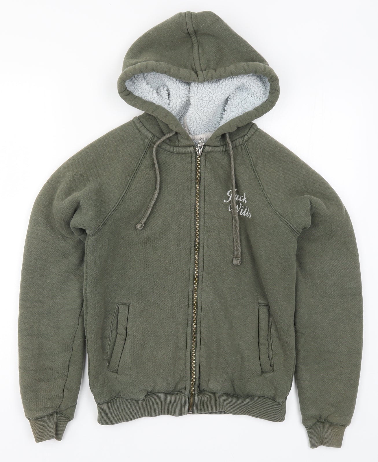 Jack Wills Womens Green   Full Zip Hoodie Size 6