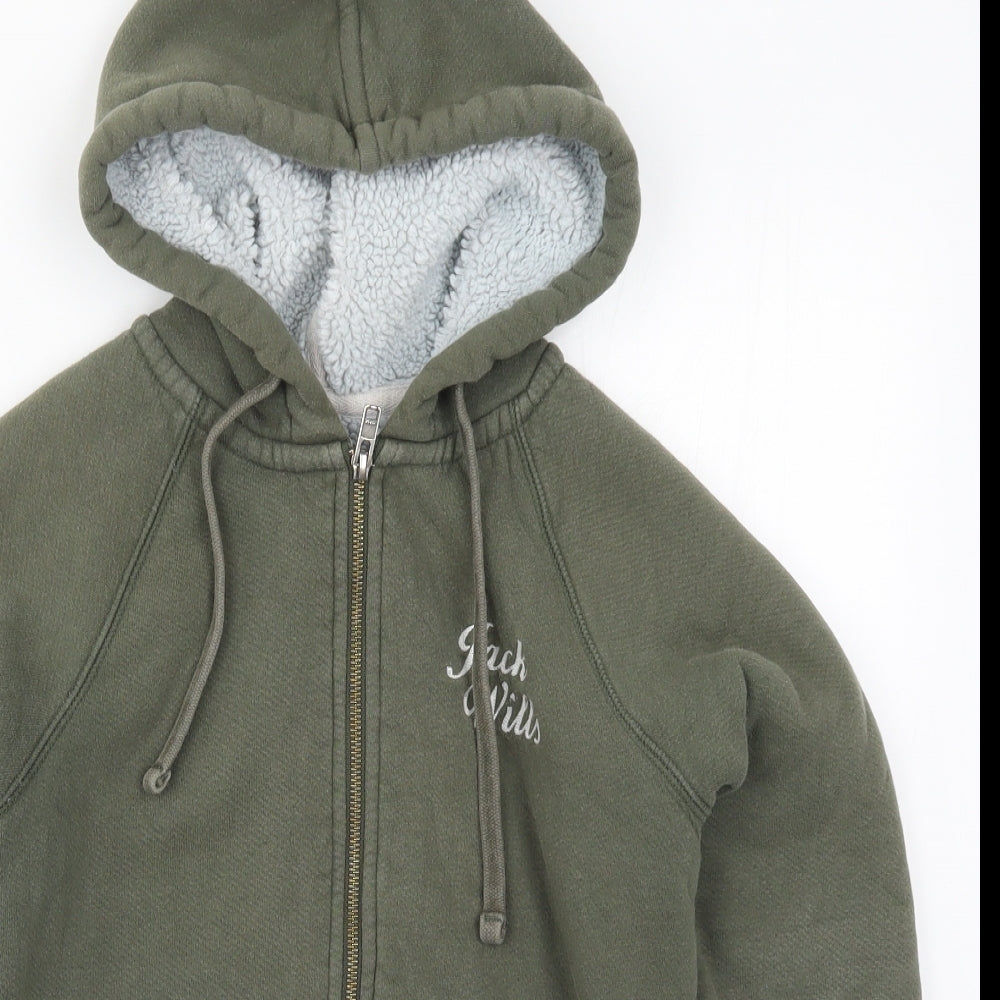 Jack Wills Womens Green   Full Zip Hoodie Size 6