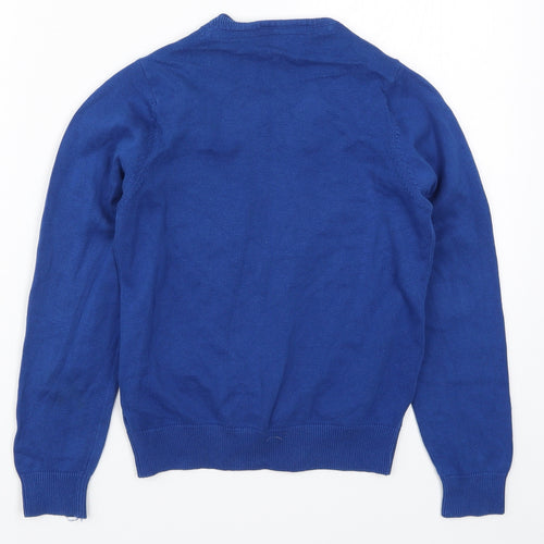 Marks and Spencer Girls Blue  Knit Cardigan Jumper Size 8-9 Years