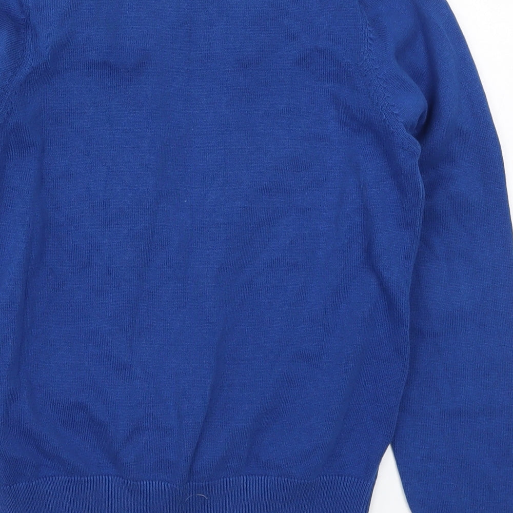 Marks and Spencer Girls Blue  Knit Cardigan Jumper Size 8-9 Years