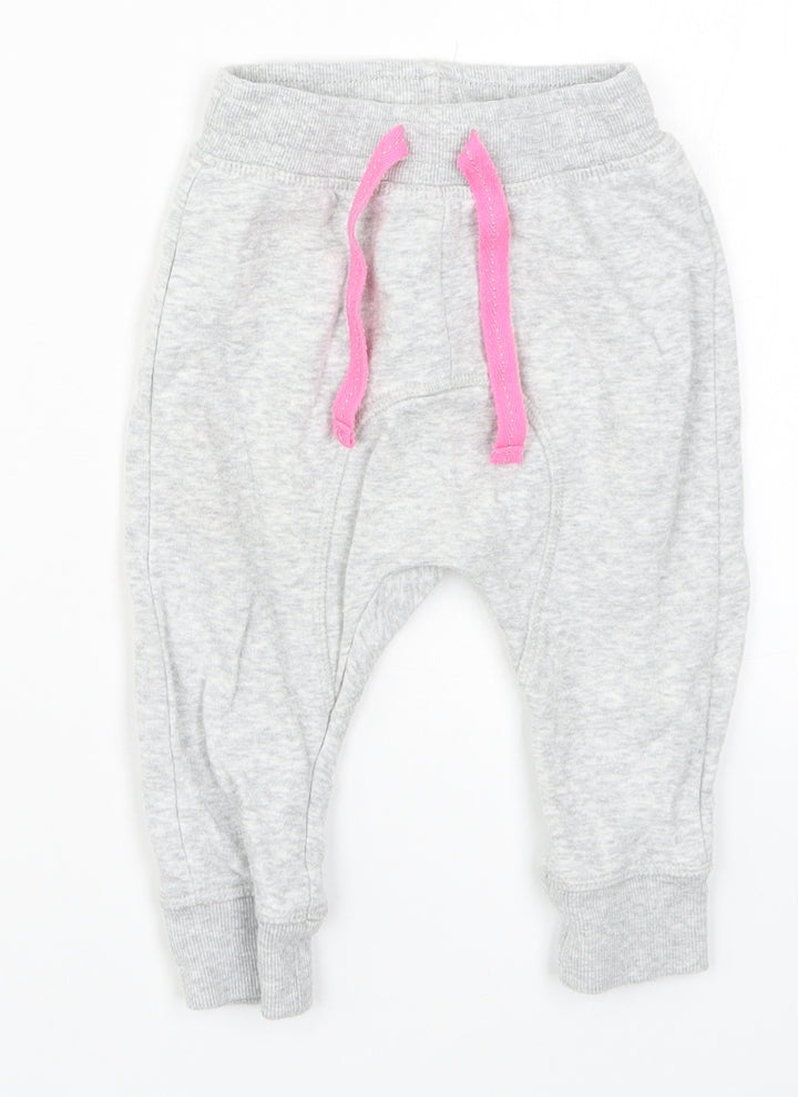 H&M Girls Grey Sweatpants Trousers Size 12 Months