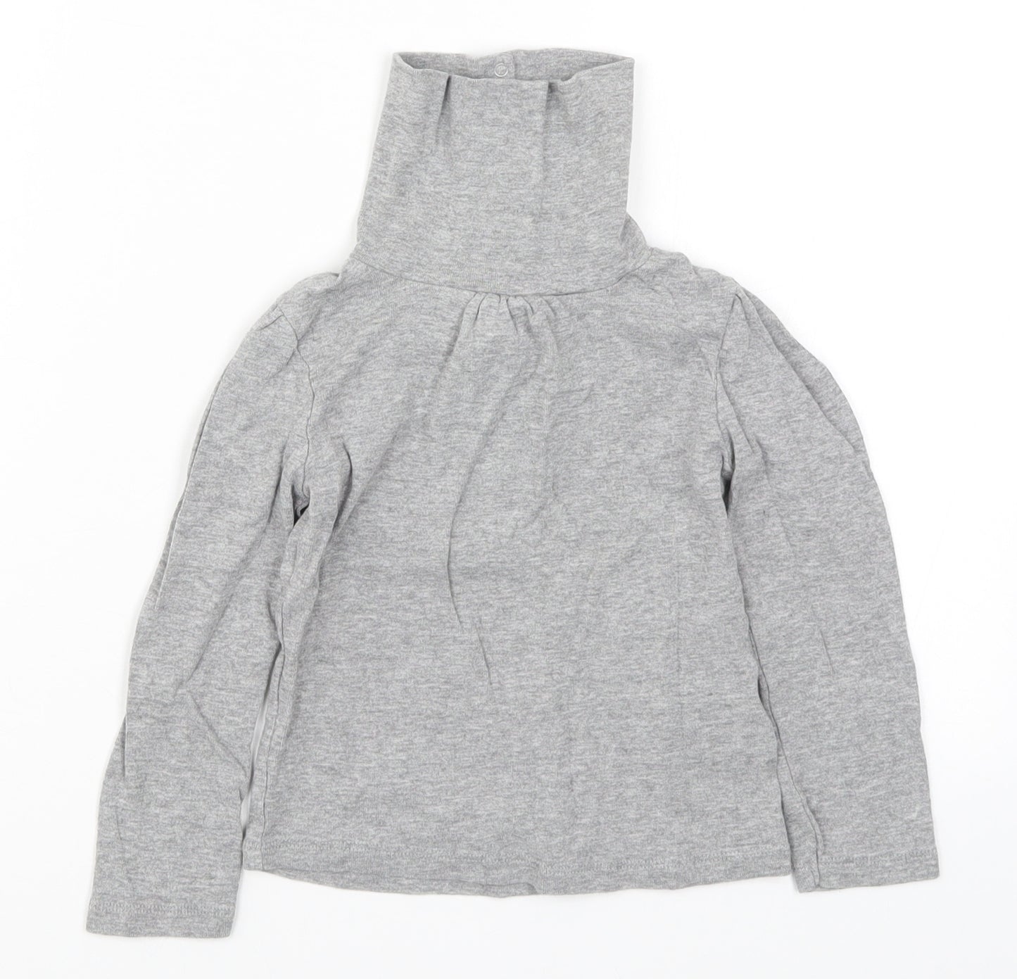 Preworn Girls Grey   Basic T-Shirt Size 4 Years