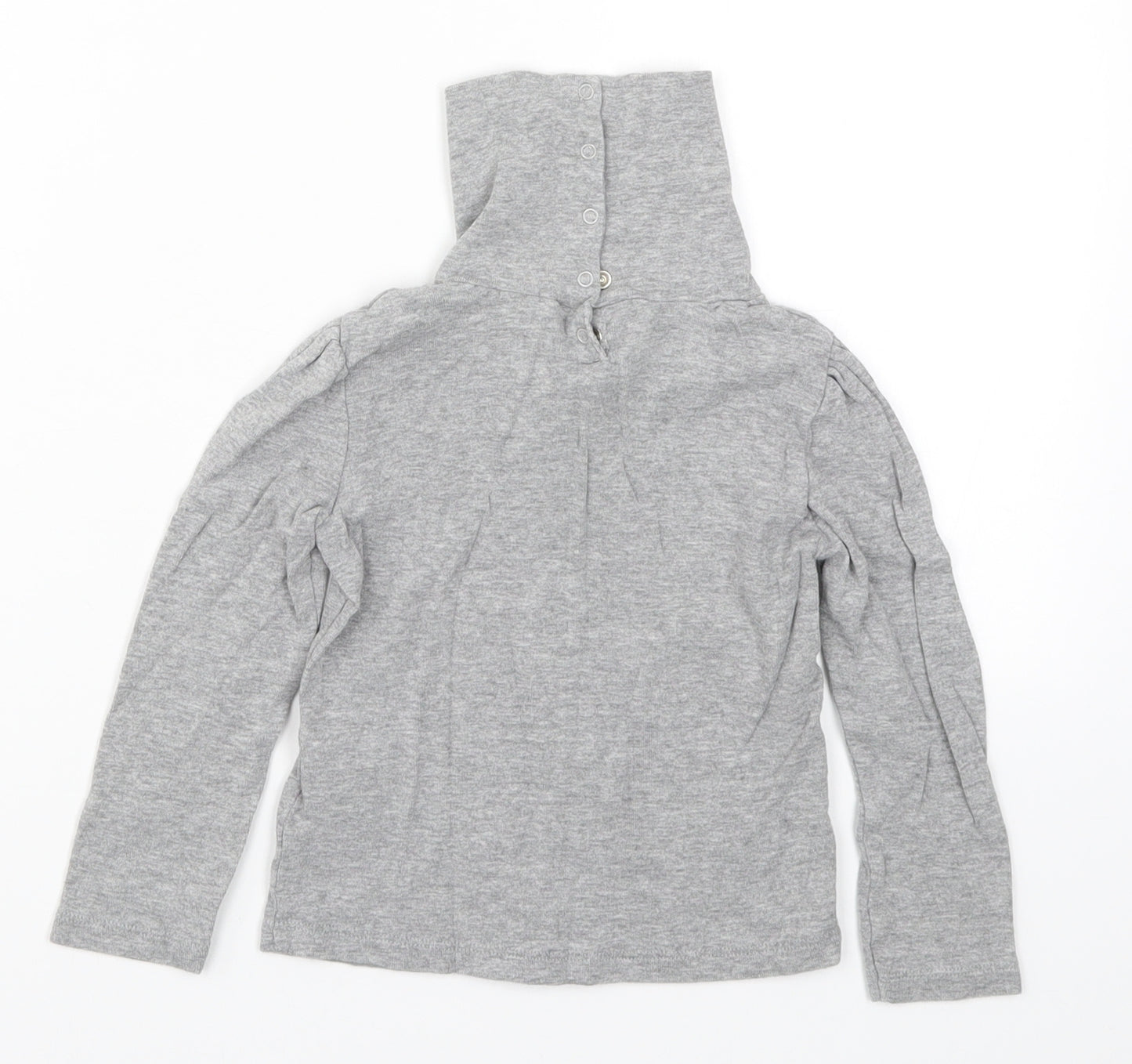 Preworn Girls Grey   Basic T-Shirt Size 4 Years
