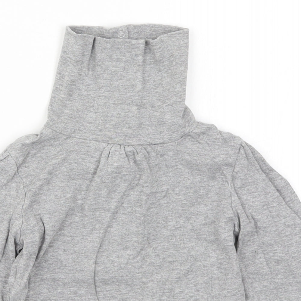 Preworn Girls Grey   Basic T-Shirt Size 4 Years