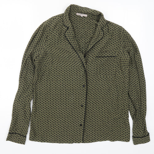 Marks and Spencer Womens Green Floral  Basic Button-Up Size 10