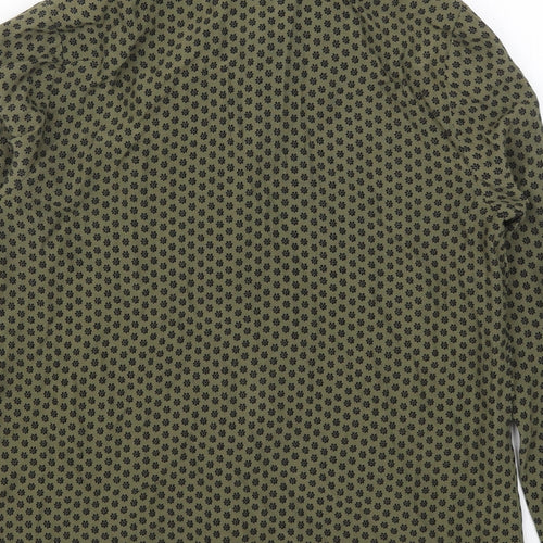 Marks and Spencer Womens Green Floral  Basic Button-Up Size 10