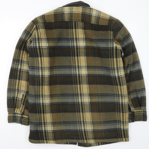 Champion Mens Green Check Fleece Jacket  Size L