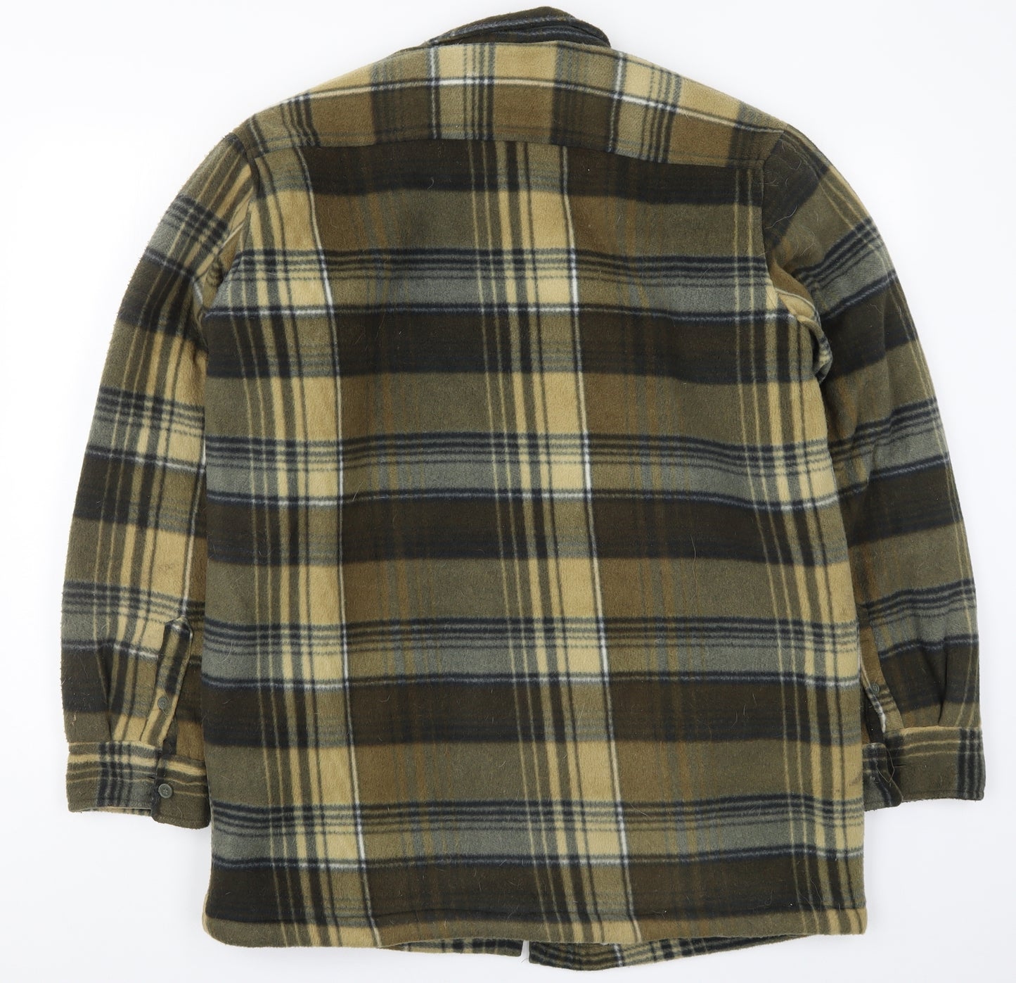 Champion Mens Green Check Fleece Jacket  Size L