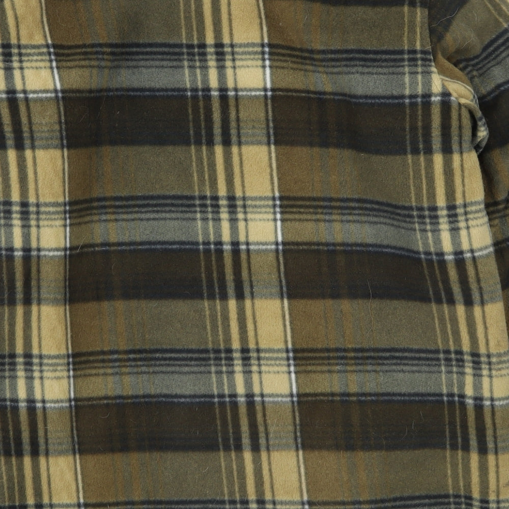 Champion Mens Green Check Fleece Jacket  Size L