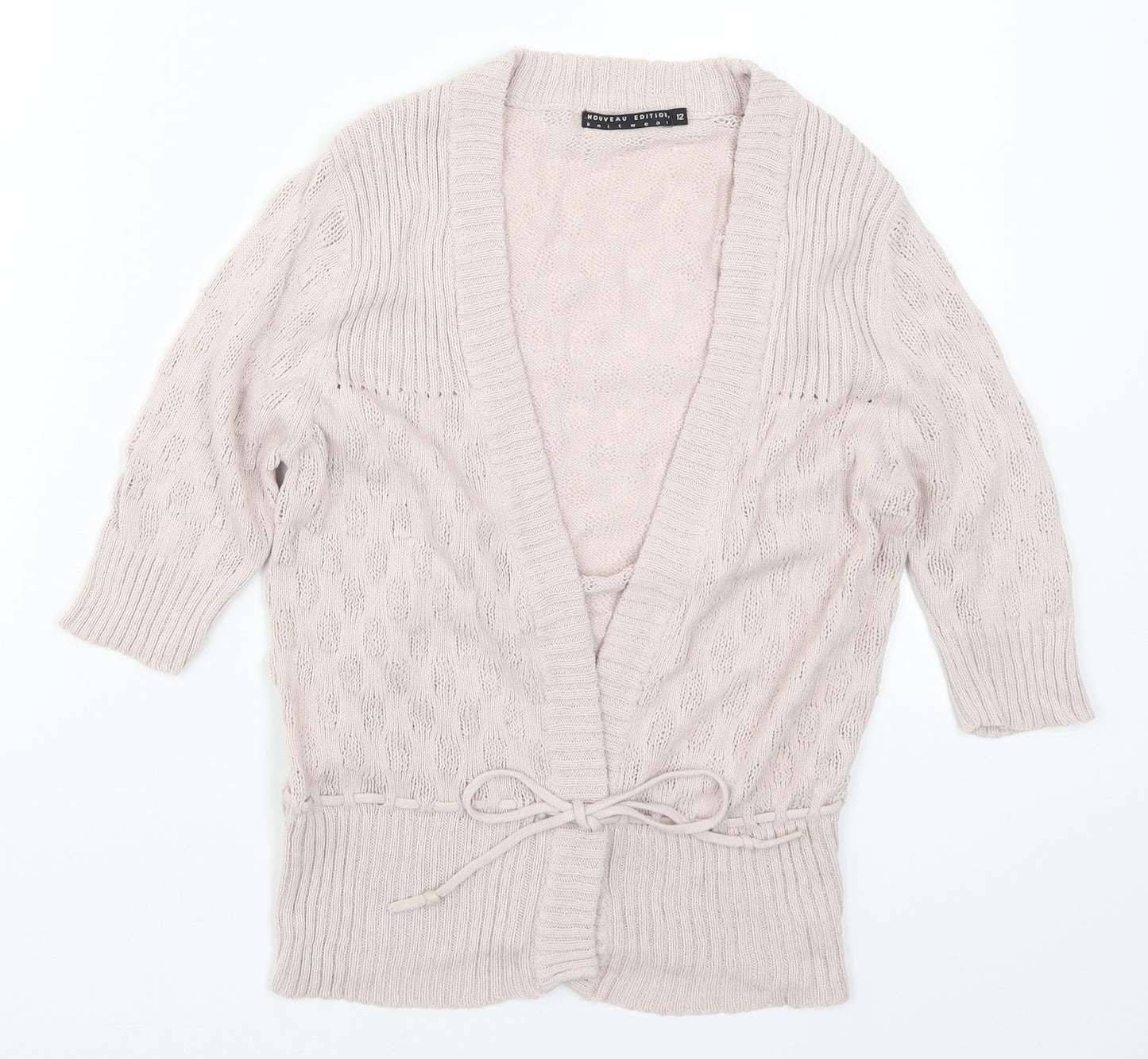Nouvea Edition Womens Pink  Knit Cardigan Jumper Size 12