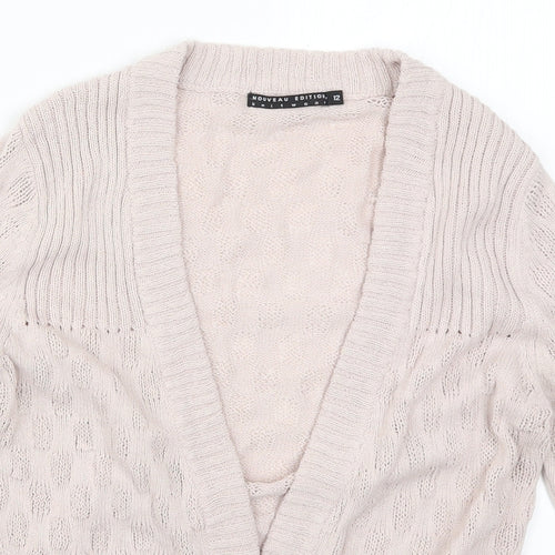Nouvea Edition Womens Pink  Knit Cardigan Jumper Size 12
