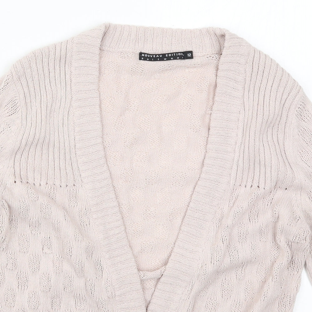 Nouvea Edition Womens Pink  Knit Cardigan Jumper Size 12