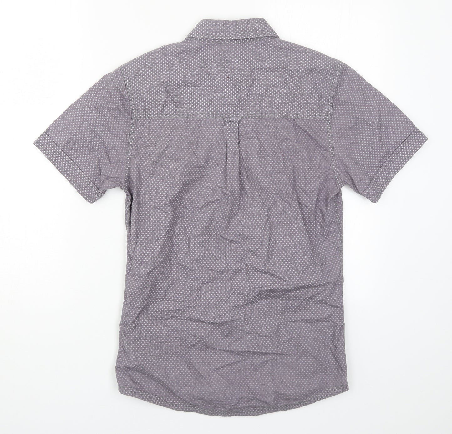 SoulCal&Co Mens Grey Geometric   Button-Up Size XS