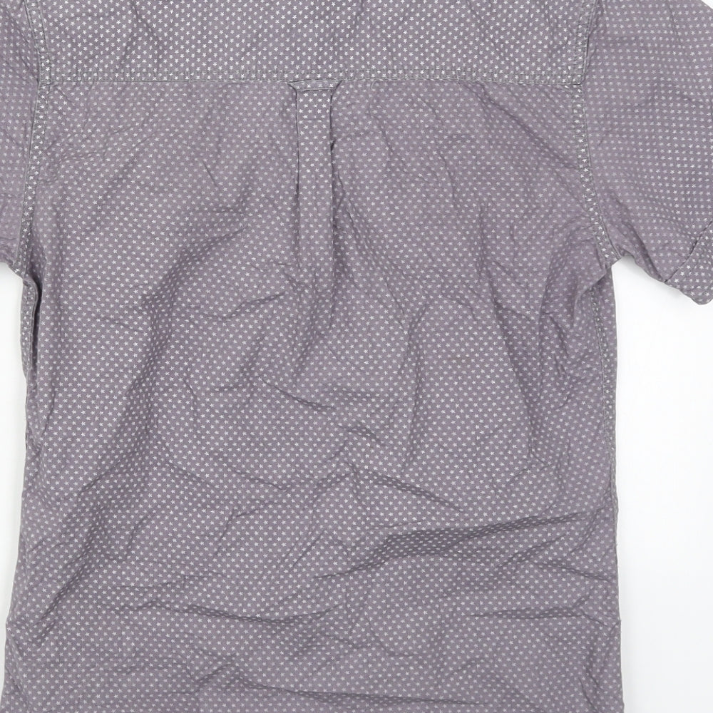 SoulCal&Co Mens Grey Geometric   Button-Up Size XS