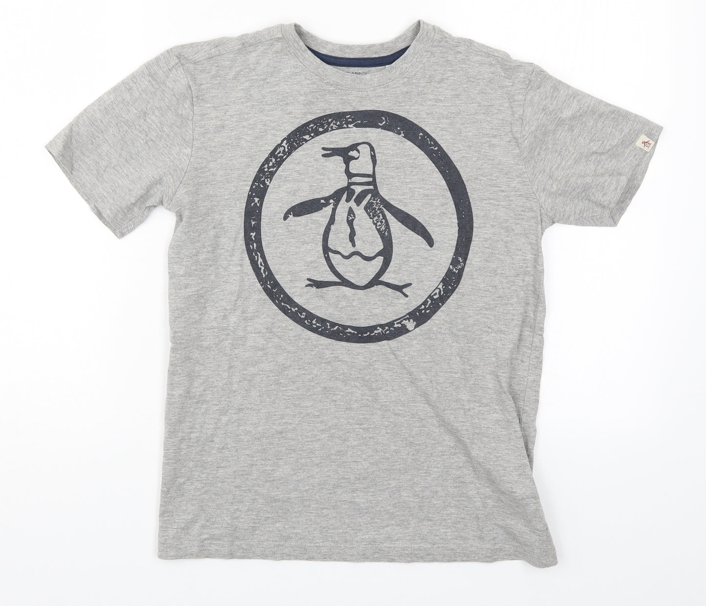 Penguin Boys Grey   Basic T-Shirt Size 12-13 Years