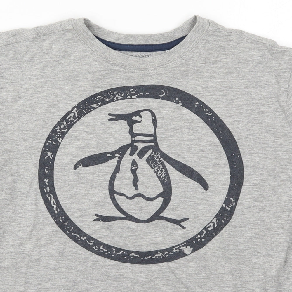 Penguin Boys Grey   Basic T-Shirt Size 12-13 Years