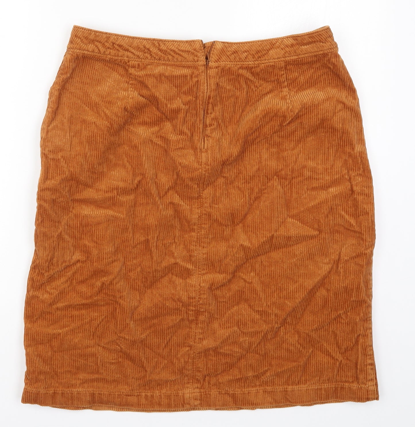 TU Womens Orange  Corduroy Straight & Pencil Skirt Size 14