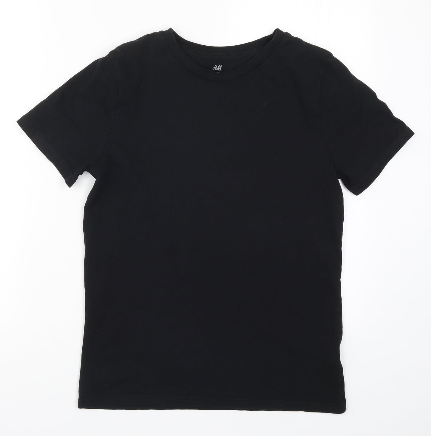 H&M Boys Black   Basic T-Shirt Size 13-14 Years