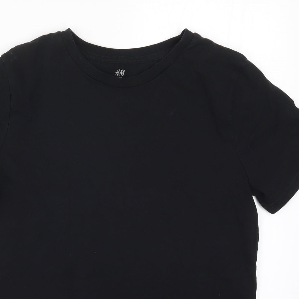 H&M Boys Black   Basic T-Shirt Size 13-14 Years