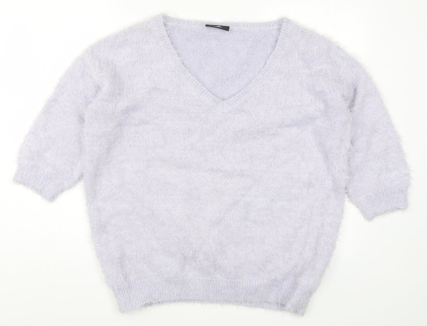 Wallis Womens Purple  Knit Pullover Jumper Size M