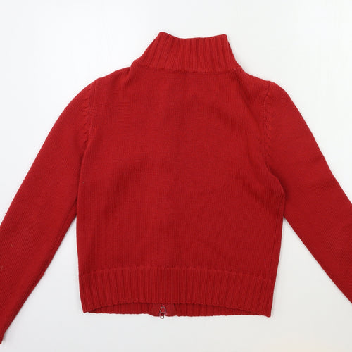 Promod Womens Red  Knit Cardigan Jumper Size L