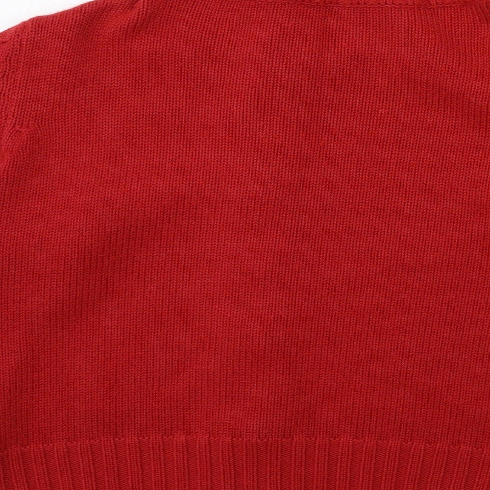 Promod Womens Red  Knit Cardigan Jumper Size L