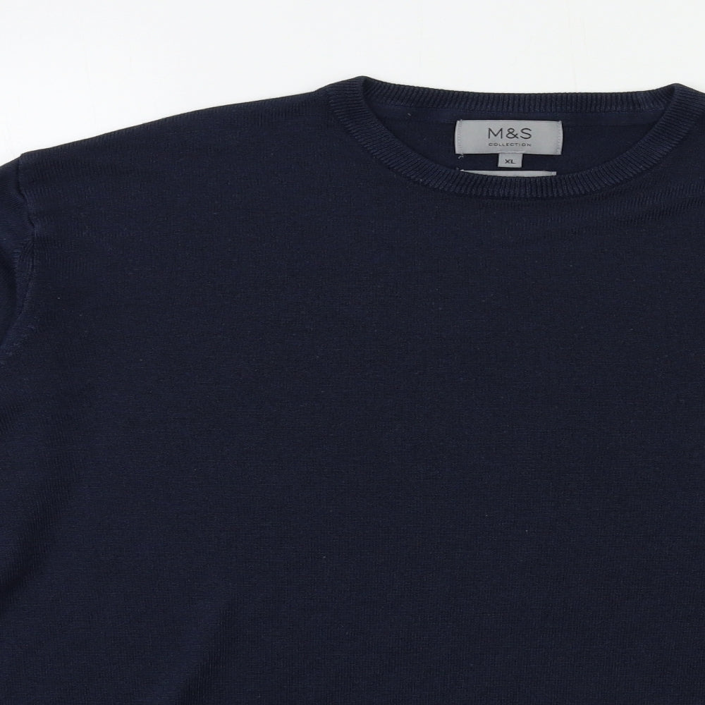 Marks and Spencer Mens Blue  Knit Pullover Jumper Size XL