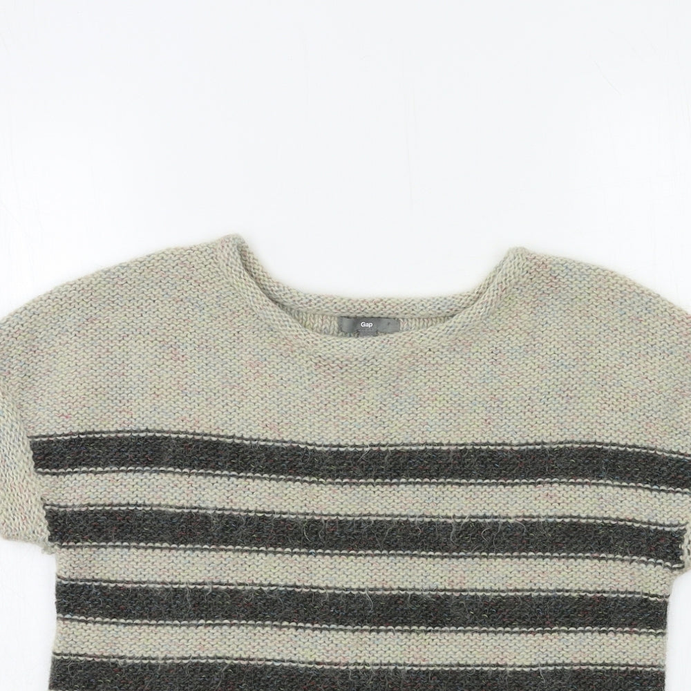 Gap Womens Brown Striped Knit Pullover Jumper Size XS