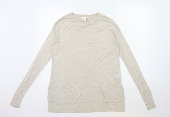 H&M Womens Beige Knit Pullover Jumper Size XS