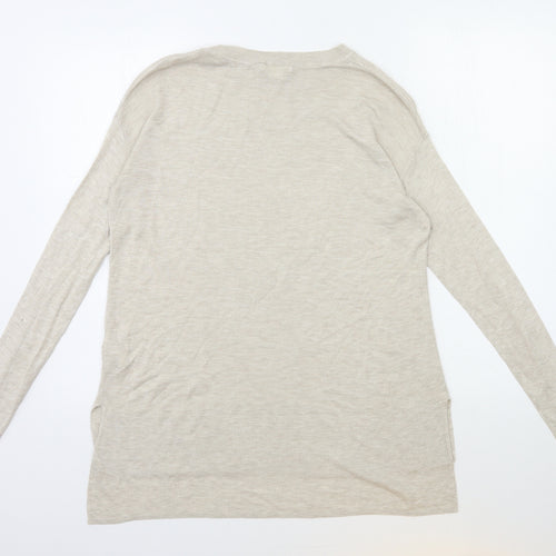 H&M Womens Beige  Knit Pullover Jumper Size XS