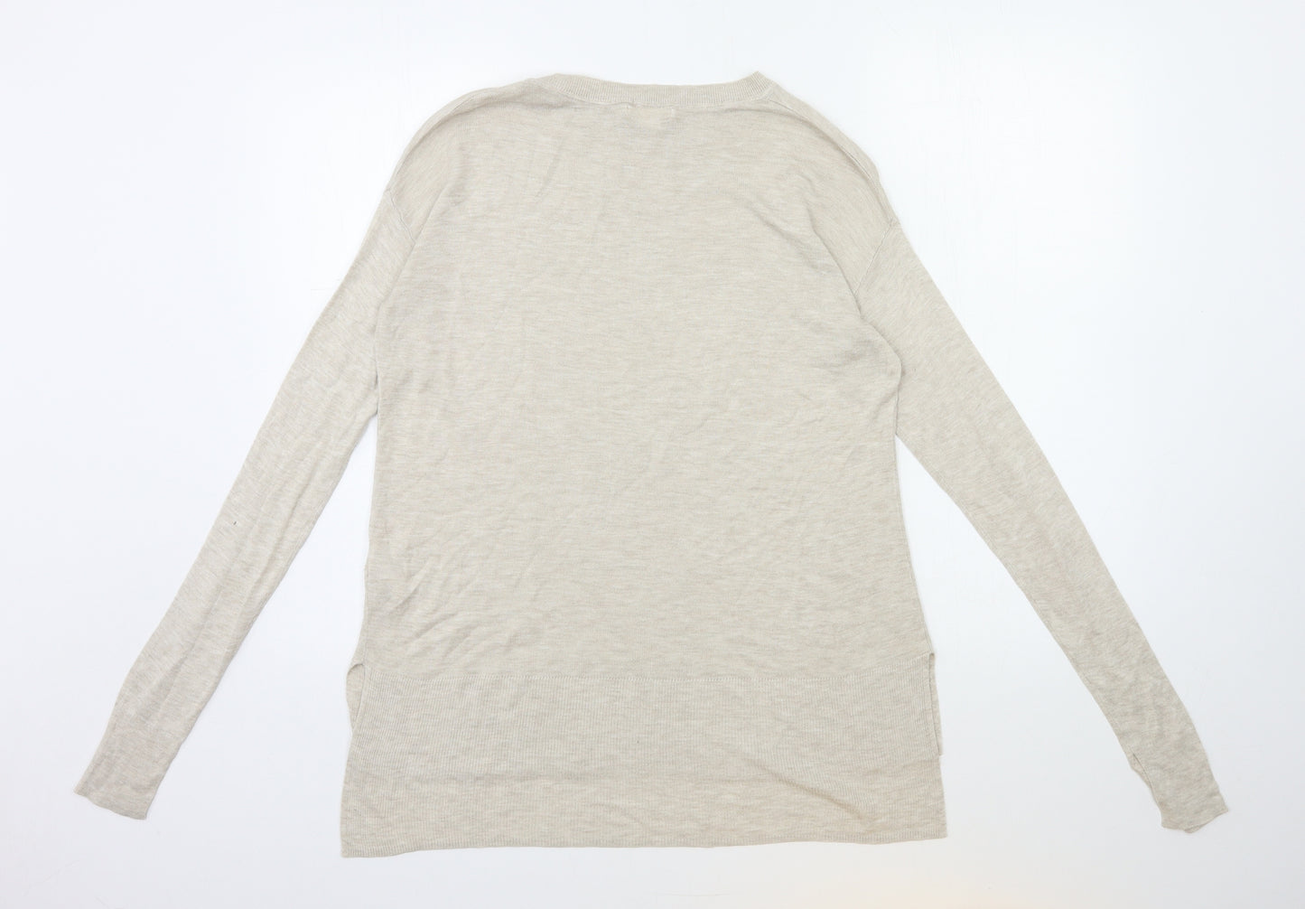 H&M Womens Beige  Knit Pullover Jumper Size XS