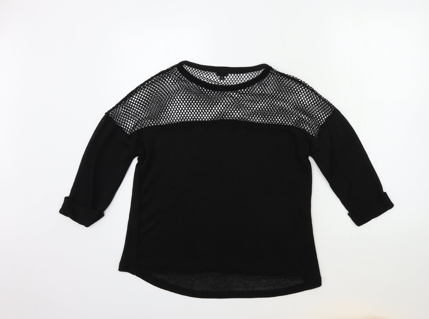 River Island Womens Black  Knit Pullover Jumper Size 8