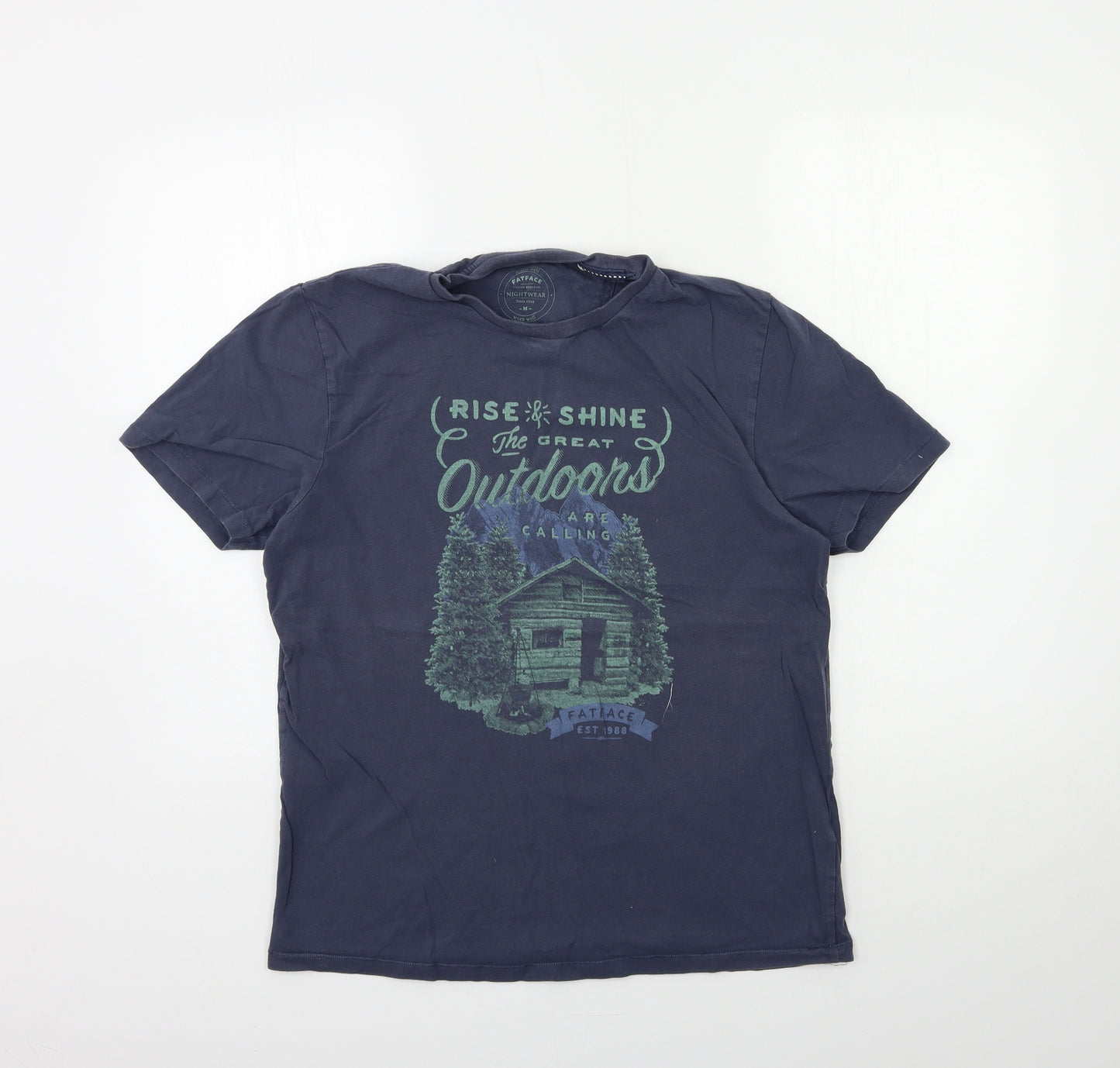 Fat Face Mens Blue    T-Shirt Size M