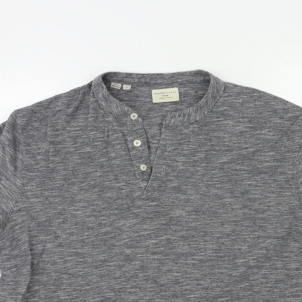 Selected Homme Mens Grey    T-Shirt Size XL