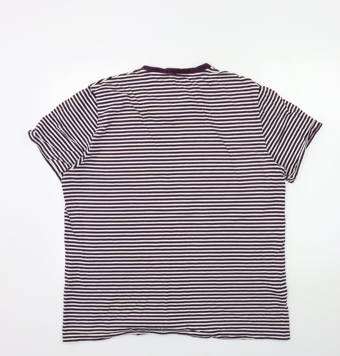 Fred Perry Mens Beige Striped   T-Shirt Size XL