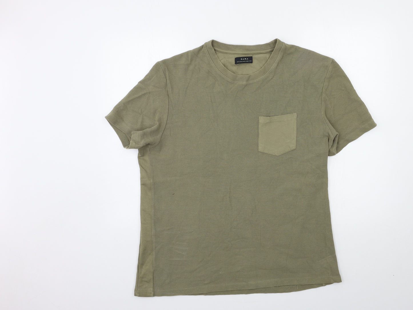 Zara Mens Green    T-Shirt Size XL