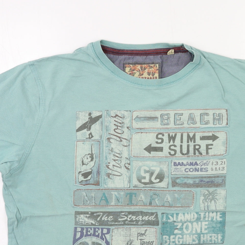 MANTARAY PRODUCTS Mens Blue    T-Shirt Size M