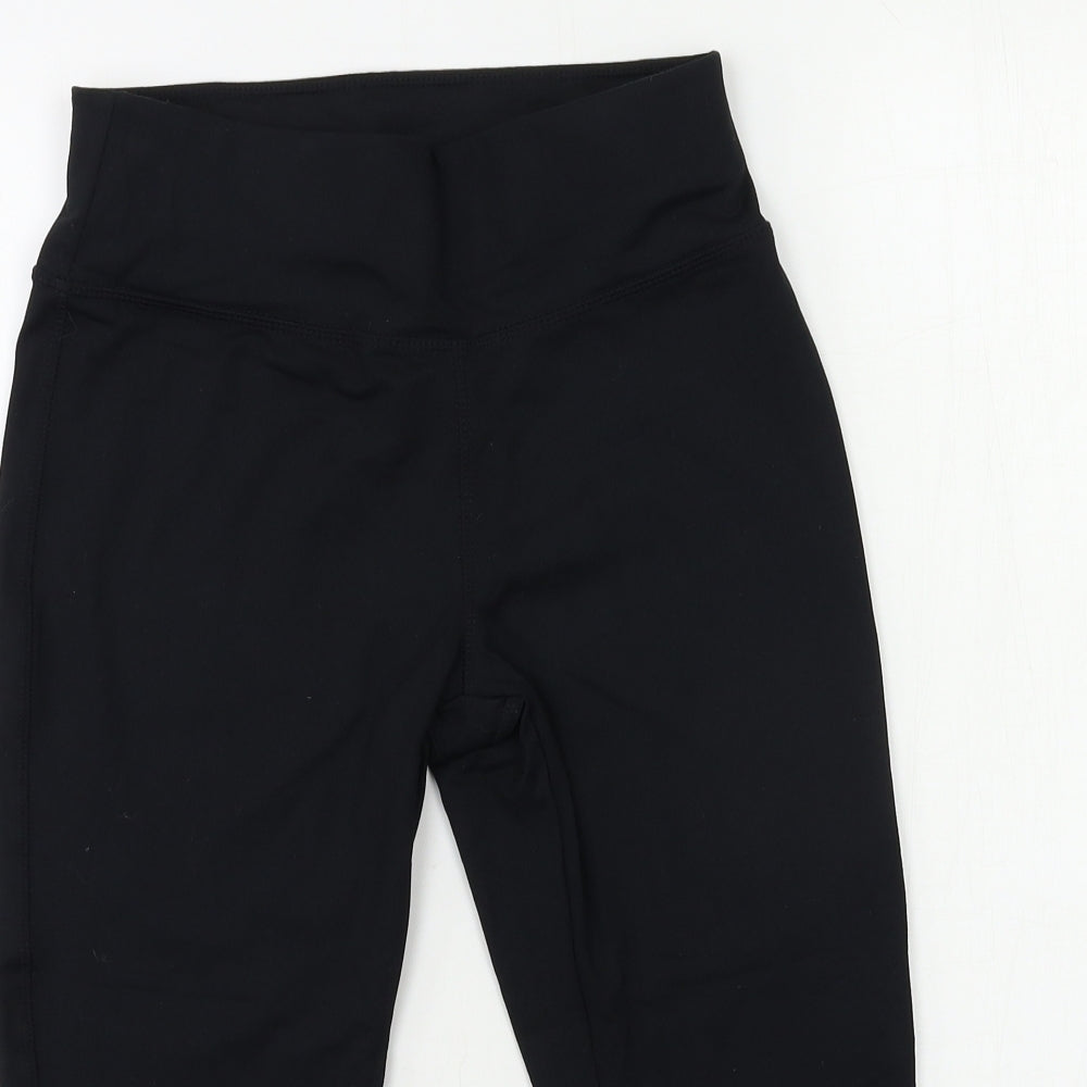 Soul Luxe Womens Black   Cropped Leggings Size 10 L18 in