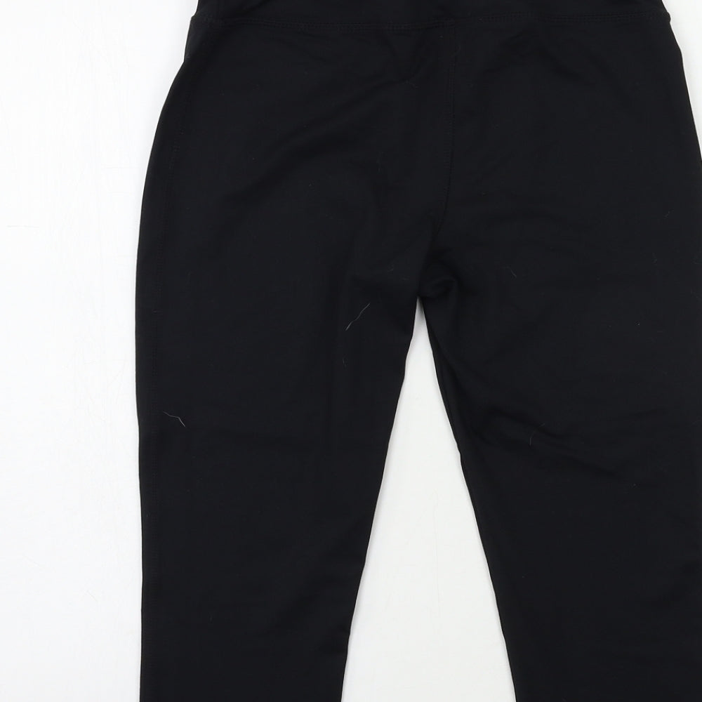 Soul Luxe Womens Black   Cropped Leggings Size 10 L18 in