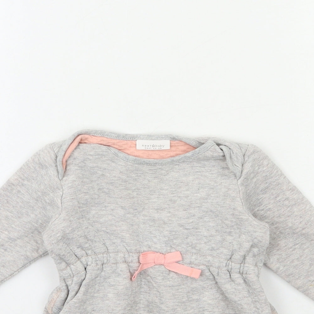 NEXT Baby Grey   Jumper Dress  Size 6-9 Months