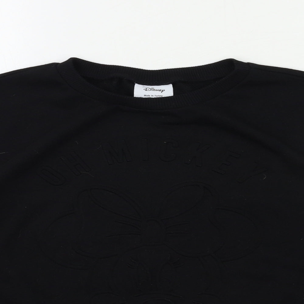 Disney Girls Black   Pullover Sweatshirt Size 6 Years