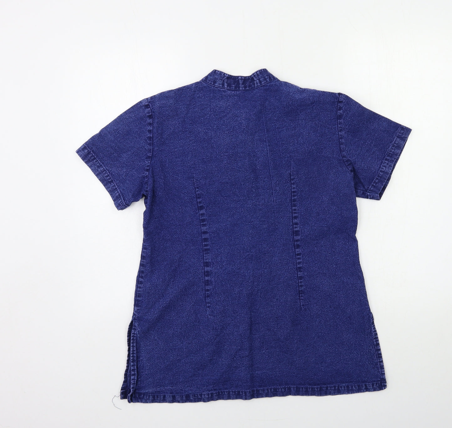 jsnugs Womens Blue  Denim Basic Blouse Size L