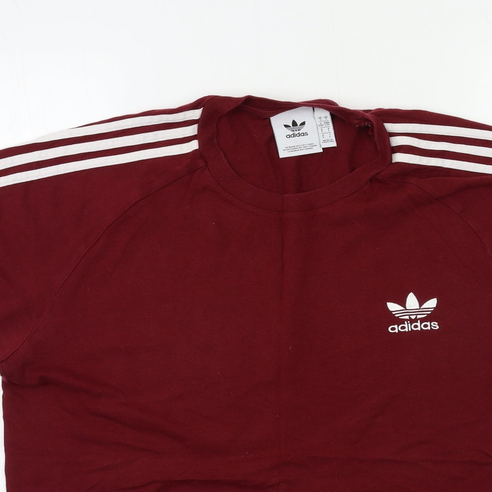 adidas Mens Red    T-Shirt Size L