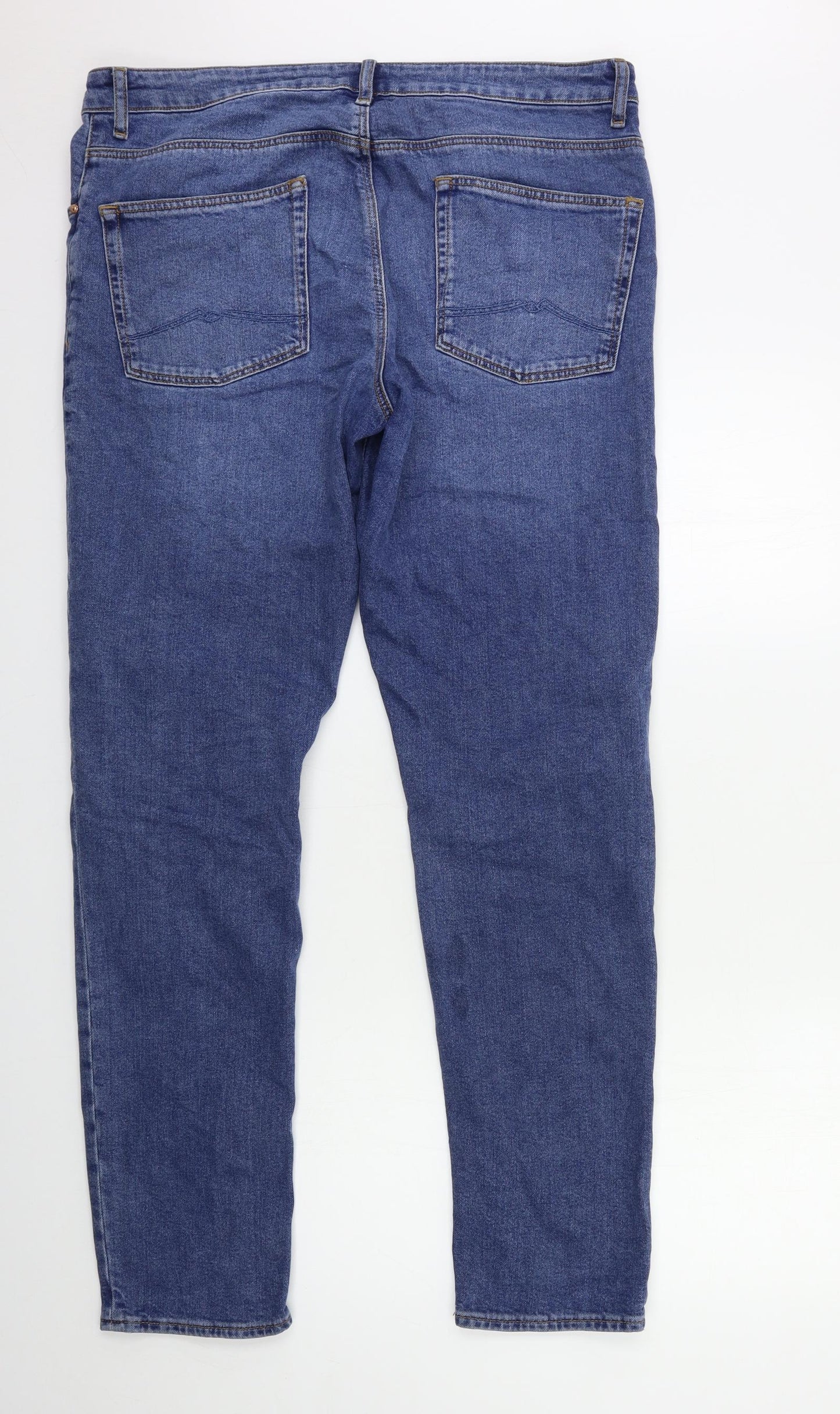 ASOS Mens Blue  Denim Straight Jeans Size 36 in L34 in