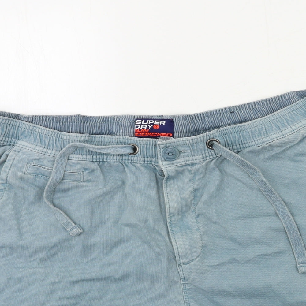 Superdry Mens Blue   Chino Shorts Size XL