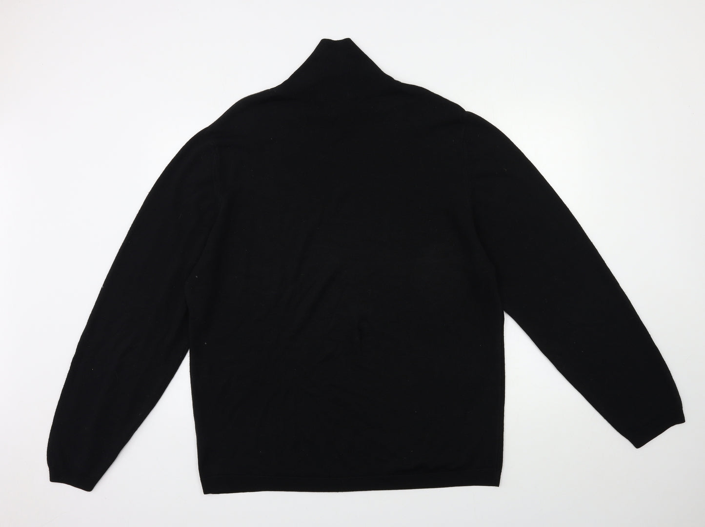 Marks and Spencer Mens Black  Knit Pullover Jumper Size XL
