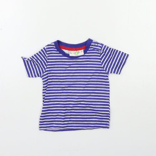 Lily & Jack Baby Blue Striped  Basic T-Shirt Size 6-9 Months