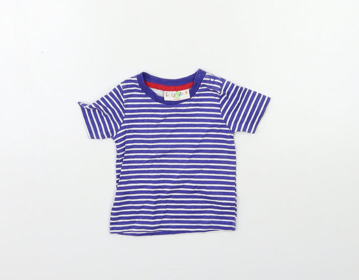 Lily & Jack Baby Blue Striped Basic T-Shirt Size 6-9 Months