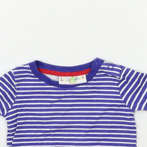 Lily & Jack Baby Blue Striped  Basic T-Shirt Size 6-9 Months