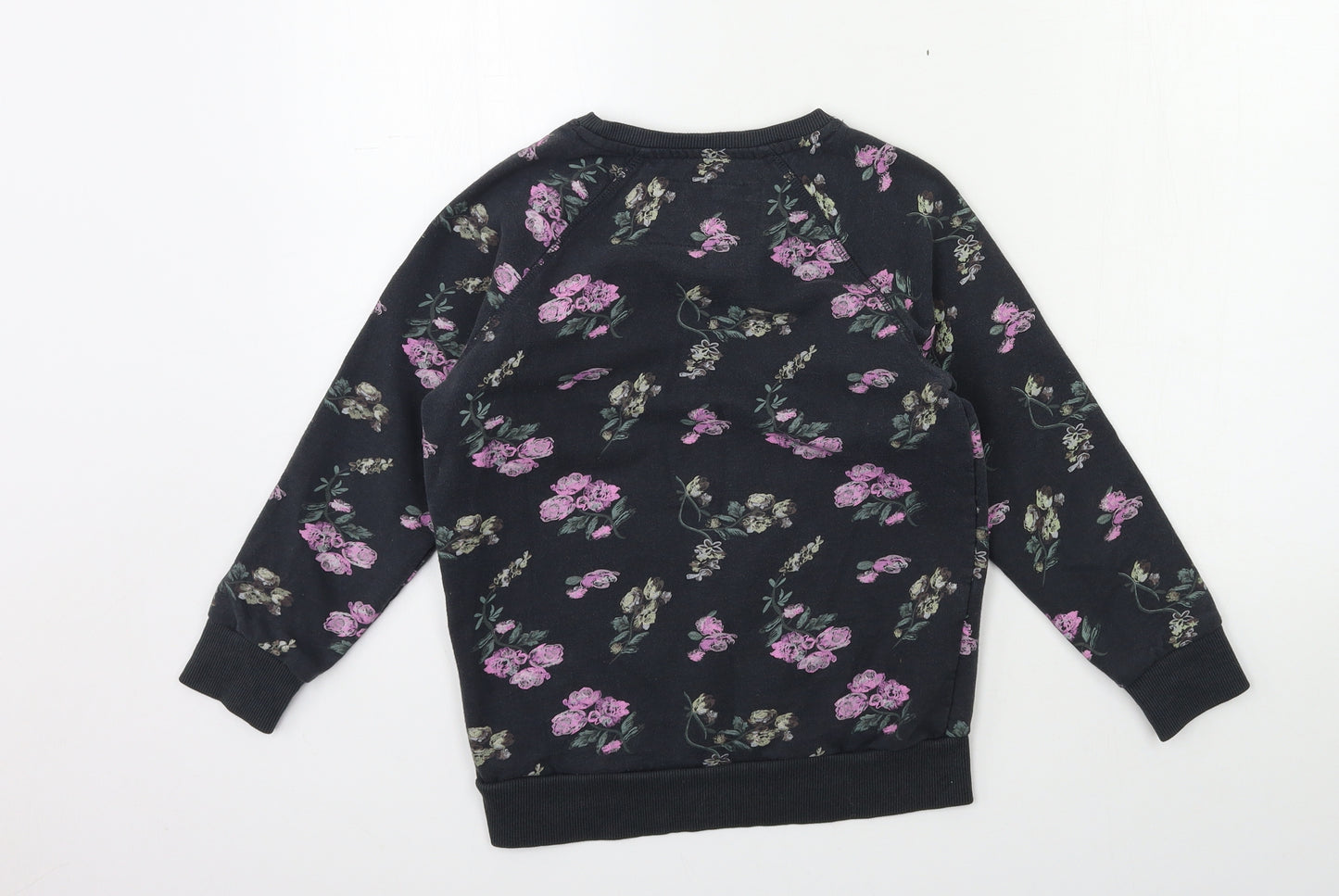 Young Dimension Girls Grey Floral  Pullover Sweatshirt Size 11-12 Years